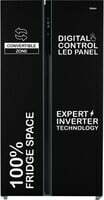 Haier 602 L, 3 Star, 100% Convertible Fridge Space, Expert Inverter, Frost Free Side by Side Refrigerator, (HRS-682KS, Black Steel)