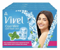 Vivel Cool Mint, Soft Fresh Skin Soap, 600g (150g - Pack of 4)