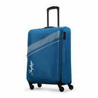 Skybags Trick Polyester Softsided 69 Cm Cabin Stylish Luggage Trolley with 4 Spinner Wheels | Blue Trolley Bag - Unisex