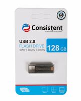 Consistent 128 GB Pen Drive 2.0 (Grey) 5 Year Warranty(CTP10128)