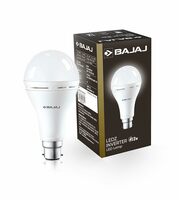 Bajaj LEDZ 12W Rechargeable Emergency Inverter LED Bulb | Cool Day Light | Upto 4 Hours Battery | B22D | 1 Year - Warranty (Pack of 1, White)