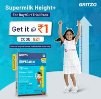 Supermilk Height+ for Boy/Girl Trial Pack, 33.33 g, Double Chocolate @₹1 + ₹29 S/H Fees