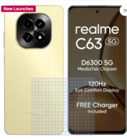 realme C63 5G Charger in the Box (Starry Gold, 128 GB) (4 GB RAM)