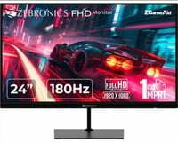 ZEBRONICS (24 inch) Full HD IPS Panel with 280 Nits Brightness, Built-in Speakers, HDR10, 99% sRGB, 1 x DP, 1 x HDMI, 1 x 3.5mm Anti-glare Display Gaming Monitor (ZEB-IGM 101, ZEB-N24A)