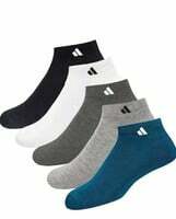 SJeware Unisex Cotton Men And Women Solid Ankle Length Socks (Pack Of 5) Sjw-2013, Assorted