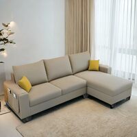 Casaliving Porto RHS 4 Seater L Shape Sofa Set