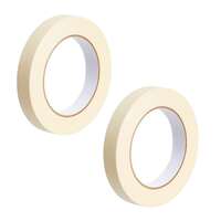 AIPL Masking Tape - 20 Meter Length 12MM / 0.5" - 2 Rolls Per Pack - Easy Tear Tape, Best for Carpenter, Labelling