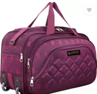 70 L Strolley Duffel Bag - Duffle Wheeler Bag for Travel Luggage Bag with Adjustable Handle Large Capacity - Purple - Large Capacity