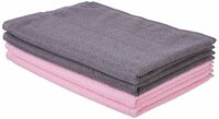 Amazon Brand - Solimo Super Soft Microfiber Hand Towel | Pack of 4