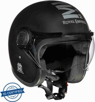 ROYAL ENFIELD MLG Open Face with Visor Motorbike Helmet (Matt Black)