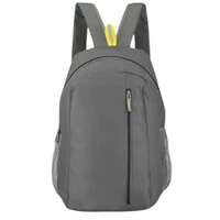  BigPlayer Grey PU Leather Casual Backpack - Sleek Unisex Bag for Men & Women 