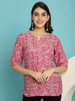 Fabflee Party Printed Women's Top | Women Tops | Crepe Top | Tops For Women | Tops For Women