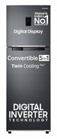 SAMSUNG 322 L Frost Free Double Door 3 Star Refrigerator Black DOI, RT37C4523B1/HL