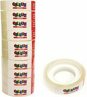 CELLUX 12 Rolls Essential Transparent Tape Refills, Clear Tape, Cello Tape, All-Purpose Transparent Glossy Tape for Office, Home, School - 0.5" Inch X 9 Meter Per Roll 