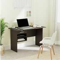 Amazon Brand - Solimo Altamore Engineered Wood Study Table and Office Desk with Drawer and 2 Shelves (Wenge Finish)