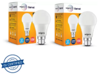 Wipro 10 W Standard B22 LED Bulb  (White, Pack of 2)
