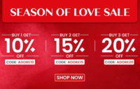 Giva Season of Love Sale : Buy 3 Get 20%, Buy 2 Get 15%, Buy 1 Get 10% & More