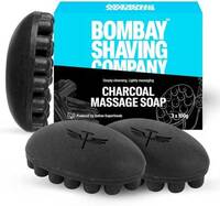 BOMBAY SHAVING COMPANY Deeply cleansing Lightly Massaging Charcoal Massage Soap  (3 x 100 g)