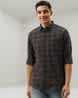 THE INDIAN GARAGE CO Men Checked Slim Fit Shirt with Patch Pocket