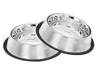 Pets Empire Stainless Steel Dog Bowl, Dog Food Bowl, Dog Feeding Bowl, Medium (Set of 2 x 700ml) 