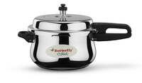Butterfly Curve 5.5 Litres Pressure Cooker | Outer Lid | Stainless Steel | Induction & Gas Stove Compatible | ISI Certified | 5 Years Manufacturer's Warranty