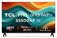 TCL 79.97 cm (32 inches) Metallic Bezel-Less S Series FHD Smart Android LED TV 32S5500AF (Black)