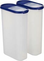 Amazon Brand - Solimo Modular Plastic Container and Dispenser, Set of 2 (3000 Ml Each) - Blue