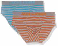 JACK & JONES Men's Cotton Blend Modern Regular Striped Briefs