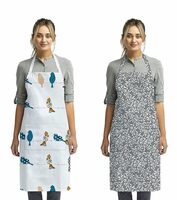 Yaanthiv's Butterfly Print Aprons for Kitchen, 100% Cotton, Set of 2, White and Blue+ more @ 1