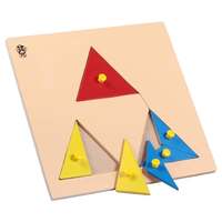 Skillofun Wooden Parts Of Triangle Tray (With Knobs)