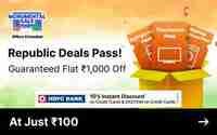 Flipkart Republic Deals Appliance Pass | Buy for ₹100 & Get ₹1000 off from 24th-26th Jan