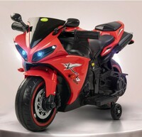  Baybee R7 Baby Battery Operated Bike for Kids, Rechargeable Ride on Toy Kids Bike with Foot Accelerator, Music & LED Light, Electric Racing Baby Bike for Kids to Drive 1 to 3 Years (Red) 