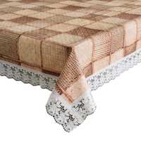 Kuber Industries Checks Print Exclusive Table Cloth - PVC 4 Seater Center Table cover