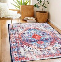 Status Contract Rugs for Living Room|(3x5ft) Printed Carpet for Living Room Decor|Anti Skid Backing Home Essentials| Boho Rugs for Living Room (Vintage 413), Polyester, Multicolor, Rectangular