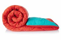 Amazon Brand - Solimo Microfiber Reversible Comforter, Double (Ruby Red & Aqua Blue, 200 GSM)| TC - 50