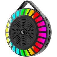 Nu Republic Sonic Pop 50 Bluetooth Speaker - With Upto 14 Hrs Playtime, RGB LED Lights, 5W Output, 50 mm Dynamic Drivers, BT V5.3, Black, 1 pc