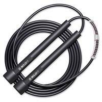Boldfit Skipping Rope for Men and Women Jumping Rope With Adjustable Height Speed Skipping Rope for Kids, Women, Girls Rassi Jumping Men for Exercise, Gym, Sports Fitness - Black, Polyvinyl Chlorine

