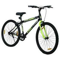 East Coast Old Skool Black and Green Steel Mountain Cycle for Men (26T) without mudguard