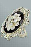 Nakabh Gold Plated Wedding Collection Adjustable Finger Ring For Women (1600150P) 