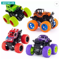 Nexteesh Monster Truck Friction Power Cars With Big Rubber Tires 360* pack of 1  (Multicolor)