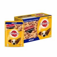 Pedigree Adult Wet Dog Food, Chicken & Liver Chunks in Gravy, 70 g (Pack of 15)
