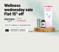 Wellness Wednesday Sale | Extra 12% cashback up to ₹350 on Min Order ₹2500