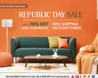 Pepperfry Republic Day Sale - Upto 76% off + 20% Cashback + Additional Upto Rs.4000 Off from Leading Banks
