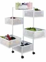 Amazon Brand - Solimo Vegetable Kitchen Rack 5-Layer 