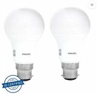 PHILIPS 12 W Round B22 LED Bulb  (White, Pack of 2)