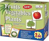 Creatives Fruits, Vegetables & Their Plants 2 in 1  (Multicolor)