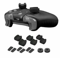 NiTHO FPS Gaming Kit for Xbox One Controller, Enhancers Kit with Silicone Controller Cover Skin, 3 Sizes of Thumb Grip Caps, 3 Textures of Trigger Stickers, Analog Mini-Stick Precision Rings - Black