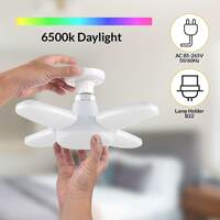 Gesto 28W Fan Shape Led Bulb – Upto 85% Energy Saving Ceiling Bulb Lights,Super Bright Led Light Bulb |Ceiling Lights Lamp for Home | B22 Led Bulbs for Home,Office,Godown,Factory(Cool White)-Pack of 1