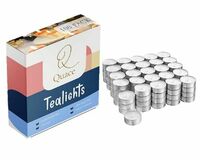 Quace Wax Tealight Candles Set of 100 (White Unscented)