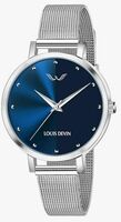 LOUIS DEVIN LD-L144-BLU-CH Mesh Blue Dial Silver Band Stainless Steel Chain Analog Wrist Watch for Women